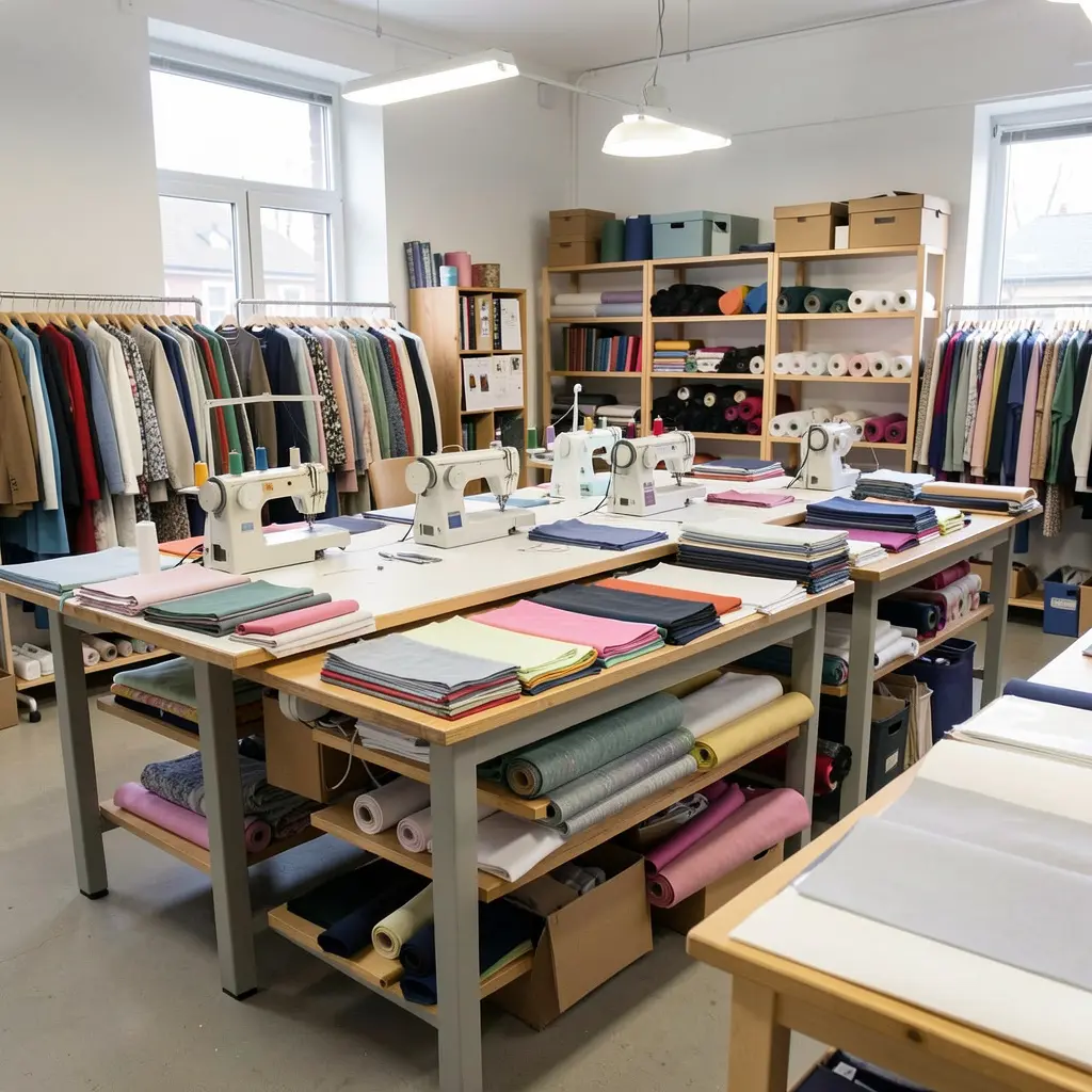 Clothing customization studio interior